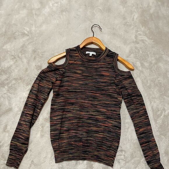 Rebecca Minkoff cold shoulder long sleeve pullover sweater - Picture 3 of 9